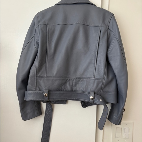 Acne Studios Powder Blue Leather Jacket - Picture 4 of 5